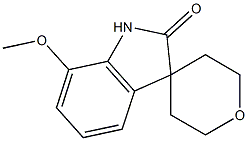 7-methoxy-2',3',5',6'-tetrahydrospiro[indoline-3,4'-pyran]-2-one Structure