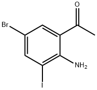 1-(2-Amino-5-bromo-3-iodo-phenyl)-ethanone 구조식 이미지