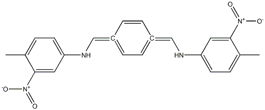 N,N'-[1,4-phenylenedi(methylylidene)]bis(4-methyl-3-nitroaniline) 구조식 이미지