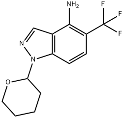 1-(Tetrahydro-2H-pyran-2-yl)-5-(trifluoromethyl)-1H-indazol-4-amine Structure