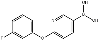 (6-(3-fluorophenoxy)pyridin-3-yl)boronic acid Structure