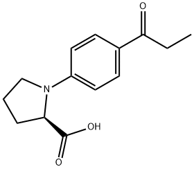 (4-propionylphenyl)-D-proline Structure