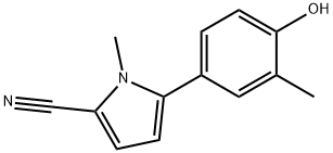 5-(4-hydroxy-3-methylphenyl)-1-methyl-1H-pyrrole-2-carbonitrile Structure