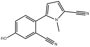 5-(2-cyano-4-hydroxyphenyl)-1-methyl-1H-pyrrole-2-carbonitrile Structure