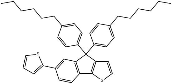 4,4-bis(4-hexylphenyl)-6-(thiophen-2-yl)-4H-indeno[1,2-b]thiophene Structure