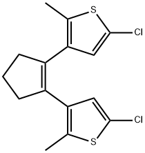 1,2-Bis-(2-chloro-5-methylthien-4-yl)-cyclopentene Structure
