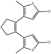 1,2-Bis-(2-chloro-5-methylthien-4-yl)-cyclopentene 구조식 이미지