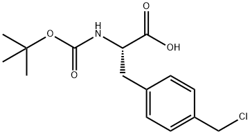4-(chloromethyl)-N-[(1,1-dimethylethoxy)carbonyl]- L-Phenylalanine Structure