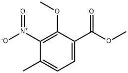 2-Methoxy-4-methyl-3-nitro-benzoic acid methyl ester Structure