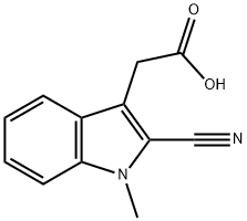 2-cyano-1-methyl-1H-Indole-3-acetic acid Structure