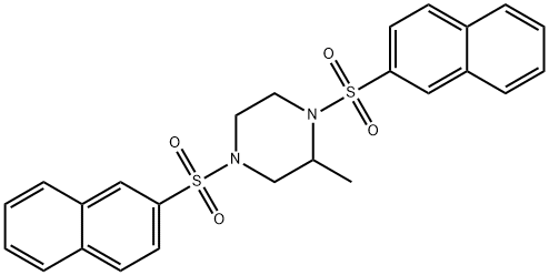 2-methyl-1,4-bis(naphthalen-2-ylsulfonyl)piperazine Structure