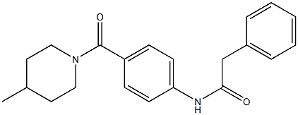 N-[4-(4-methylpiperidine-1-carbonyl)phenyl]-2-phenylacetamide Structure