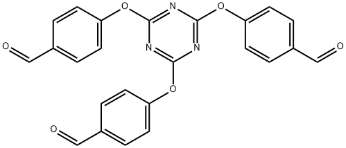 Benzaldehyde, 4,4',4''-[1,3,5-triazine-2,4,6-triyltris(oxy)]tris- 구조식 이미지