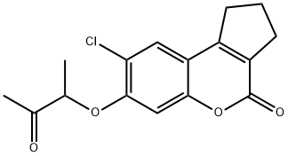 8-chloro-7-[(3-oxobutan-2-yl)oxy]-1H,2H,3H,4H-cyclopenta[c]chromen-4-one 구조식 이미지