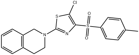 5-chloro-2-(3,4-dihydroisoquinolin-2(1H)-yl)-4-tosylthiazole Structure