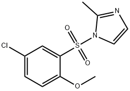 1-((5-chloro-2-methoxyphenyl)sulfonyl)-2-methyl-1H-imidazole 구조식 이미지