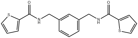 N,N'-(1,3-Phenylenebis(methylene))bis(thiophene-2-carboxamide) 구조식 이미지