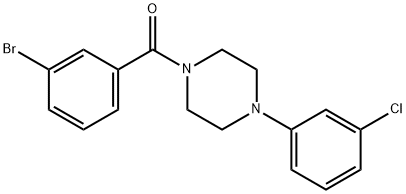 (3-bromophenyl)-[4-(3-chlorophenyl)piperazin-1-yl]methanone 구조식 이미지