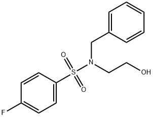 N-benzyl-4-fluoro-N-(2-hydroxyethyl)benzenesulfonamide Structure