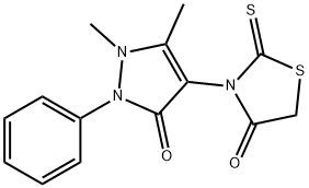 3-(1,5-dimethyl-3-oxo-2-phenyl-2,3-dihydro-1H-pyrazol-4-yl)-2-thioxothiazolidin-4-one 구조식 이미지