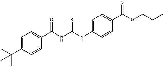 propyl 4-({[(4-tert-butylbenzoyl)amino]carbonothioyl}amino)benzoate 구조식 이미지