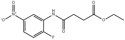 ethyl 4-[(2-fluoro-5-nitrophenyl)amino]-4-oxobutanoate Structure