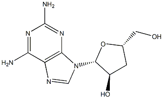 Adenosine, 2-amino-3'-deoxy- 구조식 이미지