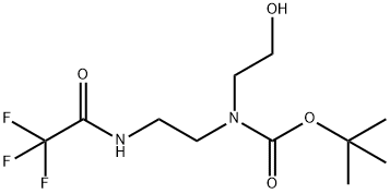 TERT-BUTYL 2-HYDROXYETHYL(2-(2,2,2-TRIFLUOROACETAMIDO)ETHYL)CARBAMATE 구조식 이미지