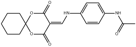 N-(4-(((2,4-dioxo-1,5-dioxaspiro[5.5]undecan-3-ylidene)methyl)amino)phenyl)acetamide Structure