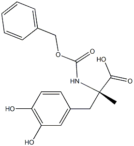 DL-3-hydroxy-a-methyl-N-[(phenylmethoxy)carbonyl]- Tyrosine 구조식 이미지