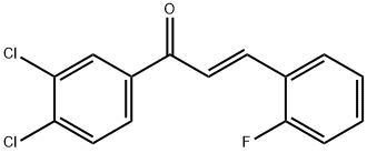 (2E)-1-(3,4-dichlorophenyl)-3-(2-fluorophenyl)prop-2-en-1-one Structure