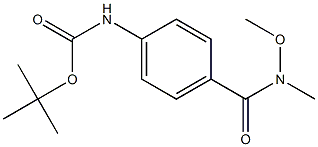 tert-butyl 4-(methoxy(methyl)carbamoyl)phenylcarbamate Structure