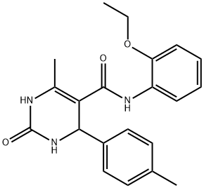 N-(2-ethoxyphenyl)-6-methyl-2-oxo-4-(p-tolyl)-1,2,3,4-tetrahydropyrimidine-5-carboxamide Structure