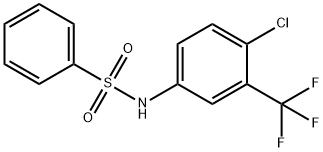 N-[4-chloro-3-(trifluoromethyl)phenyl]benzenesulfonamide Structure