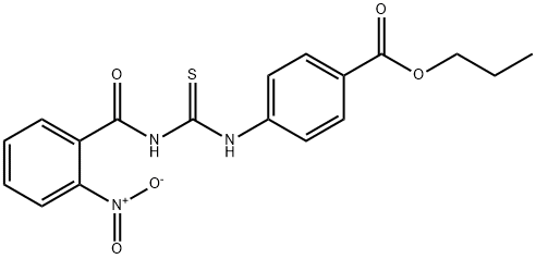 propyl 4-({[(2-nitrobenzoyl)amino]carbonothioyl}amino)benzoate 구조식 이미지