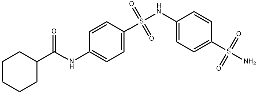 N-[4-({[4-(aminosulfonyl)phenyl]amino}sulfonyl)phenyl]cyclohexanecarboxamide 구조식 이미지