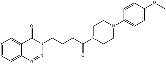 3-(4-(4-(4-methoxyphenyl)piperazin-1-yl)-4-oxobutyl)benzo[d][1,2,3]triazin-4(3H)-one 구조식 이미지