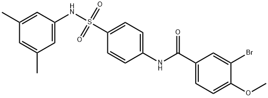 3-bromo-N-(4-{[(3,5-dimethylphenyl)amino]sulfonyl}phenyl)-4-methoxybenzamide Structure