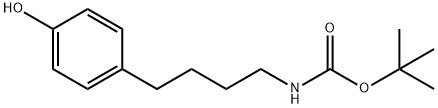 Carbamic acid, [4-(4-hydroxyphenyl)butyl]-, 1,1-dimethylethyl ester 구조식 이미지