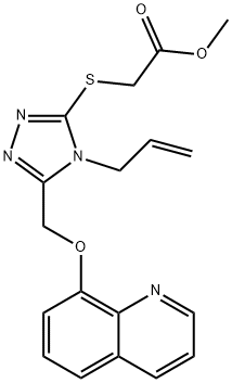 methyl 2-((4-allyl-5-((quinolin-8-yloxy)methyl)-4H-1,2,4-triazol-3-yl)thio)acetate Structure