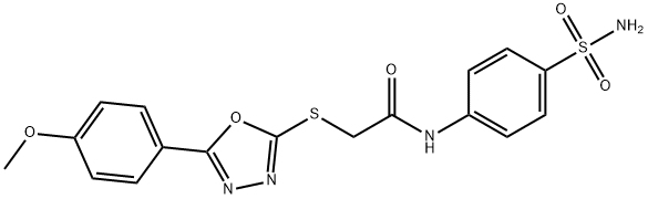 2-((5-(4-methoxyphenyl)-1,3,4-oxadiazol-2-yl)thio)-N-(4-sulfamoylphenyl)acetamide Structure