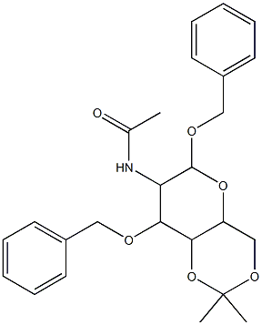 N-[9,9-dimethyl-2,4-bis(phenylmethoxy)-5,8,10-trioxabicyclo[4.4.0]dec-3-yl]acetamide Structure
