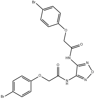 N,N'-1,2,5-oxadiazole-3,4-diylbis[2-(4-bromophenoxy)acetamide] Structure