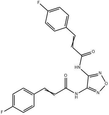 N,N'-1,2,5-oxadiazole-3,4-diylbis[3-(4-fluorophenyl)acrylamide] Structure