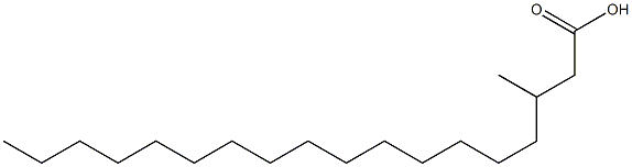 Octadecanoic acid, 3-methyl- Structure