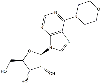 9H-Purine,6-(4-morpholinyl)-9-b-D-ribofuranosyl- Structure