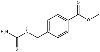 Benzoic acid, 4-[[(aminothioxomethyl)amino]methyl]-, methyl ester Structure