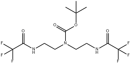 TERT-BUTYL BIS(2-(2,2,2-TRIFLUOROACETAMIDO)ETHYL)CARBAMATE Structure