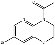 1-(7-Bromo-2,3-dihydro-pyrido[3,2-b][1,4]oxazin-4-yl)-ethanone 구조식 이미지