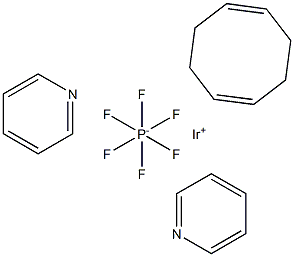 Bis(pyridine)(1,5-cyclooctadiene)iridium(I) hexafluorophosphate, 99% Structure